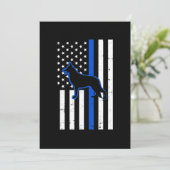 Duitse politie Shepherd Dog K9 Patriotic Bedankkaart (Staand voorkant)