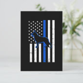 Duitse politie Shepherd Dog K9 Patriotic Bedankkaart (Staand voorkant)