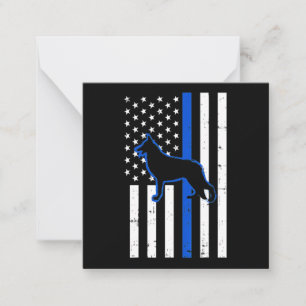Duitse politie Shepherd Dog K9 Patriotic Notitiekaartje
