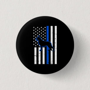 Duitse politie Shepherd Dog K9 Patriotic Ronde Button 3,2 Cm