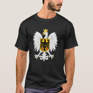 Duitse Poolse Vlag Adelaar Duitsland Polen Mix Erf T-shirt