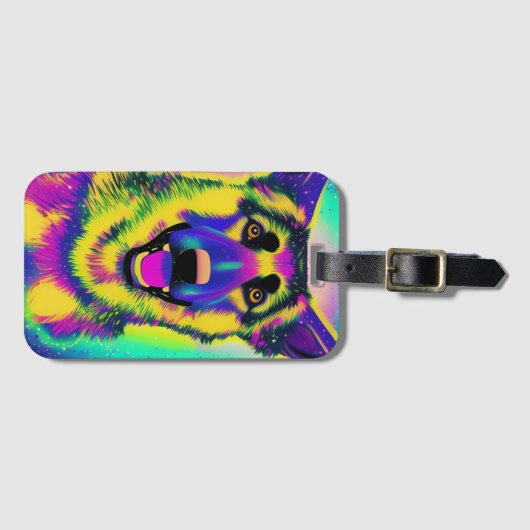 Duitse Pop-kunst Bagagelabel (Voorkant (horizontaal))