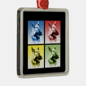 Duitse Pop Shepherd Dog Art Metalen Ornament (Rechts)