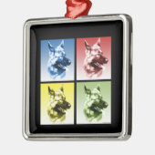 Duitse Pop Shepherd Dog Art Metalen Ornament (Links)