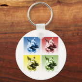 Duitse Pop Shepherd Dog Art Sleutelhanger (Voorkant)