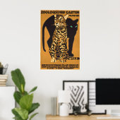 Duitse Poster Luipaard Dierentuin München, Duitsla (Thuiskantoor)