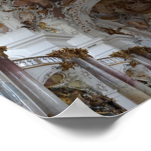 duitse poster van barokkathedraal (Hoek)