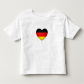 Duitse Pride Zwart Rood Goud Hart Embleem Kinder Shirts (Voorkant)