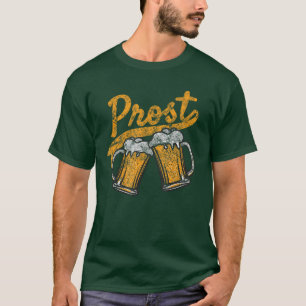 Duitse Prost Cheers Bier Drinken distressed ontwer T-shirt