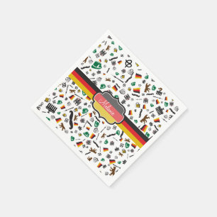 Duitse punten met Vlag van Duitsland Servetten