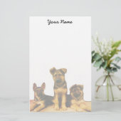 Duitse puppies briefpapier (Staand voorkant)