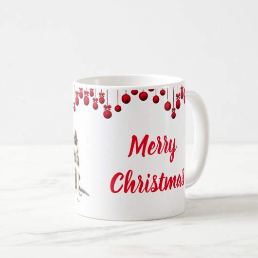 Duitse Puppies van schapen en rode sierplanten Koffiemok (Voorkant rechts)