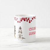 Duitse puppies van schapen en rode sierplanten koffiemok (Center)