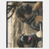 Duitse Puppies van Shepherd Fleece Blanket (Voorkant)