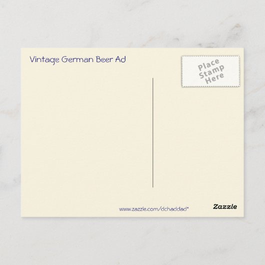  Duitse reclame voor bier Briefkaart (Achterkant)