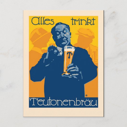  Duitse reclame voor bier Briefkaart (Voorkant)