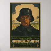 Duitse Recruitment Sturmbatallion Schmidt poster (Voorkant)