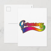 Duitse Regenbooglogo Feestdagenkaart (Voorkant / Achterkant)