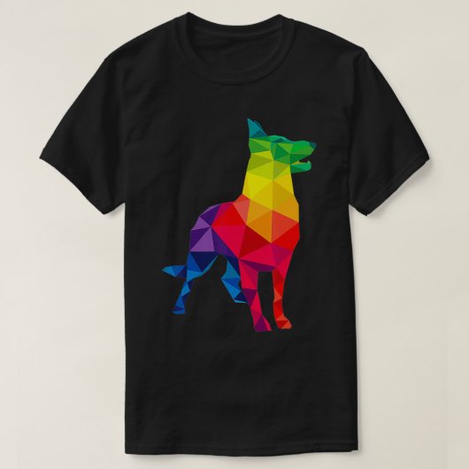 Duitse Regenboogvlag Shepherd Gay Pride LGBT LGBTQ T-shirt (Design voorkant)