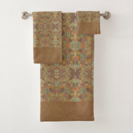 Duitse Renaissance Vintage Bloempatroon Bad Handdoek