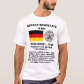 Duitse Resistance White Rose T-shirt (Voorkant)