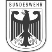 Duitse Retro Bundeswehr Sticker (Voorkant)