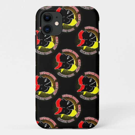 Duitse reuzen zwart rood goud Case-Mate iPhone case (Achterkant)