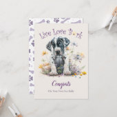 Duitse reuzenhond Adoptie, Gotcha-dag Kaart (Voorkant / Achterkant in situ)