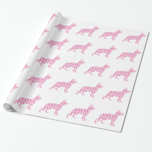 Duitse ribberen herderroze kanker cadeaupapier