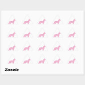 Duitse ribberen herderroze kanker sticker (Vel)