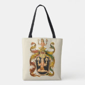  Duitse rode en groene maagd wapenschild Tote Bag (Achterkant)