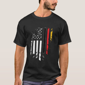 Duitse roots Amerikaans geteeld Duitsland VS Vlag  T-shirt