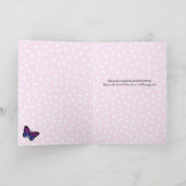 Duitse roze en lila vlinder aangepaste tekst kaart (Binnen)