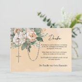 Duitse rozenkrans bloembegrafenis condoleance symp bedankkaart (Staand voorkant)