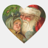 Duitse Santa Kerst stickers (Voorkant)