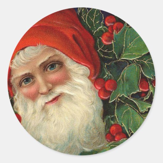 Duitse Santa Kerst stickers (Voorkant)