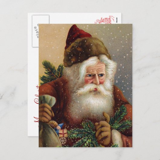  Duitse Santa Post Kaart (Voorkant / Achterkant)