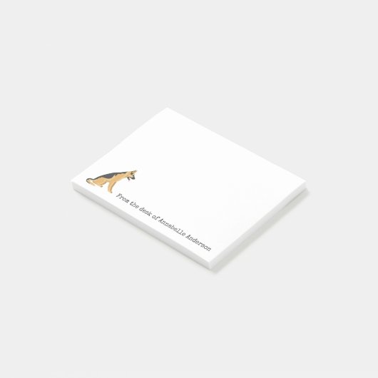 Duitse sappard Personaliseert notities Post-it® Notes (Schuin)