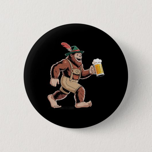 Duitse Sasquatch bier grappige premie Ronde Button 5,7 Cm (Voorkant)
