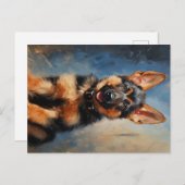 Duitse schaapherderpuppy briefkaart (Voorkant / Achterkant)