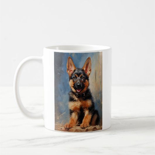 Duitse schaapherderpuppy koffiemok (Links)