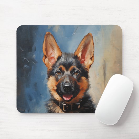 Duitse schaapherderpuppy muismat (Met muis)