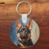 Duitse schaapherderpuppy sleutelhanger (Voorkant)