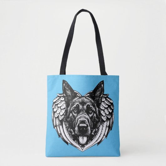Duitse schaapjeshond Angel Tote Bag (Voorkant)