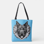 Duitse schaapjeshond Angel Tote Bag (Achterkant)