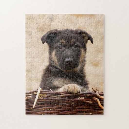 Duitse schapenhouderij in mandje legpuzzel (Verticaal)