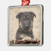 Duitse schapenhouderij in mandje metalen ornament (Links)