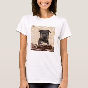 Duitse schapenhouderij in mandje t-shirt