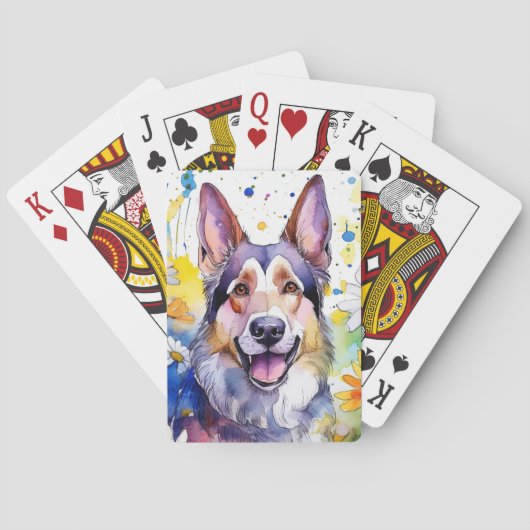 Duitse schapenkaarten pokerkaarten (Achterkant)