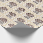 Duitse schilderkunst met horthaired-aanwijzer cadeaupapier (Hoek)